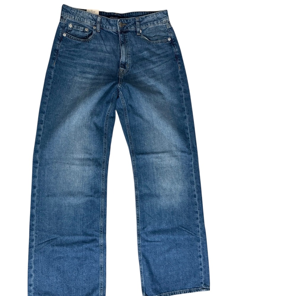 NWT Aeropostale‎ Women's Size 8 High Rise Full Wide Leg Jeans Dark Wash 5-pocket - Picture 9 of 16